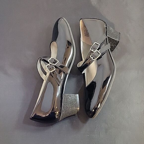 AMERICAN EAGLE ROUND TOE TWO ADJUSTABLE BUCKLE WOMEN"S MARY JANE STYLE S… - Picture 10 of 12